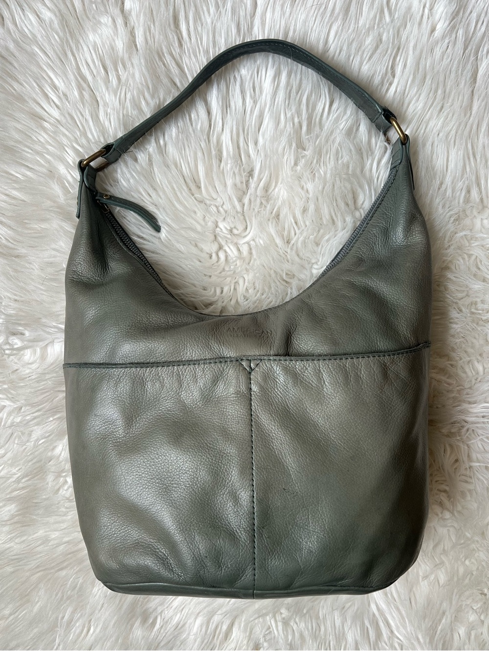 American Leather Co. Carrie Hobo Bag Forest Green Glove Shoulder Purse 🌿